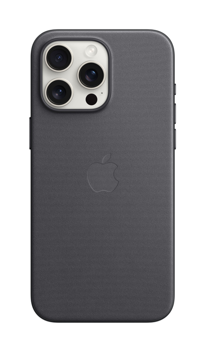 Маска Apple за iPhone 15 Pro Max FineWoven Case со MagSafe, Black