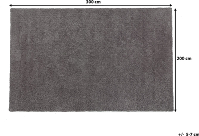 Tapet Beliani Shaggy DEMRE, 200x300 cm, poliester, gri e errët