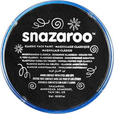 Боја за лице Snazaroo Classic Compact, на водена основа, 18ml, црна