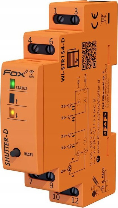 Modul smart për roleta F&amp;F WI-STR1S4-D, për perde me motor, me aplikacion në telefon, i bardhë