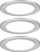 Set spote të futura LED Paulmann Round 65mm, 3x2.5W, 230V, ngjyrë argjendi