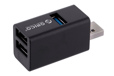 USB Hub Orico Mini, 3x USB-A, 480 Mbps, e zezë