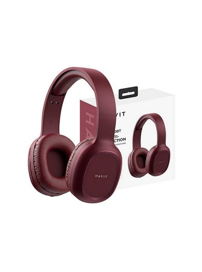 Kufje wireless Havit H2590BT PRO, Bluetooth 5.1, mikrofon, të kuqe