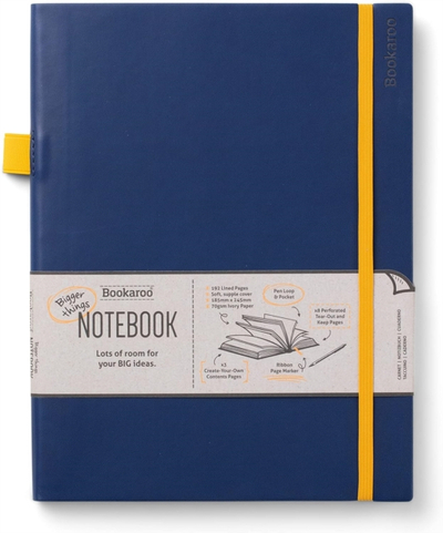 Bookaroo Bigger Things Notebook Journal Navy - If Cardboard Creations Ltd