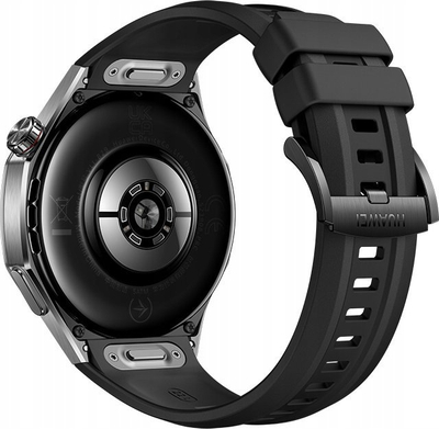 Паметен часовник Huawei Watch GT 5 Pro, 46mm, титан, црн флуороеластомерски ремен