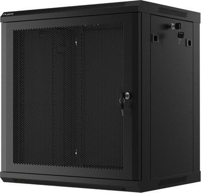 Kabinet muri Lanberg WF01 19" 12U, 600x450 mm, derë e perforuar, i zi