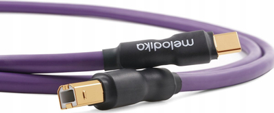 Kabllo USB C në USB B Melodika MDUCB25, 2.5m, kontakte ari 24K