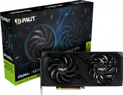 Kartelë grafike Palit GeForce RTX 4070 Dual, 12GB GDDR6X