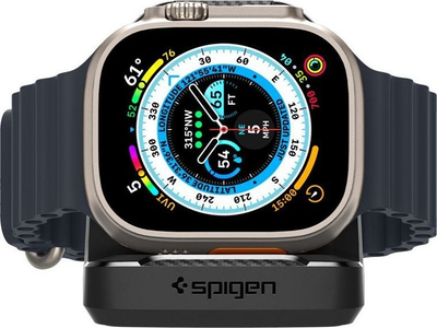 Mbajtëse karikuesi Spigen Rugged Armor Stand për Apple Watch, TPU i qëndrueshëm, e bardhë