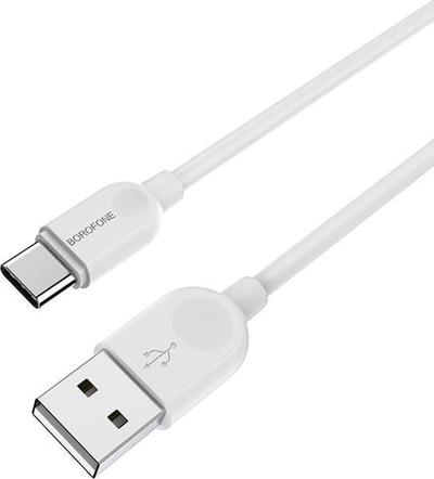 Kabllo karikimi dhe të dhënash Borofone BX14 LinkJet, USB A në USB C, 18W, 1m, e bardhë