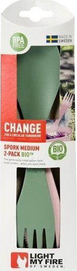 Set spork Light My Fire Spork O BIO, madhësia M, 2 copë, portokalli edhe i zi