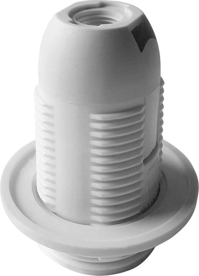 Mbajtëse llambash Orno Thermoplastic E14 me flanxhë, e bardhë