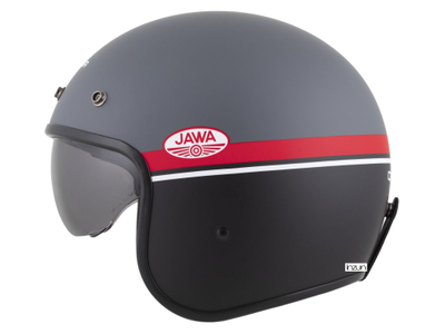 Helmetë moto CASSIDA Oxygen 2.0 Jawa OHC, e hapur, gri matt kuqe zezë bardhë