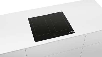Pianurë me induksion Bosch PVQ61RBB5E, 7.4kW, xham, e zezë