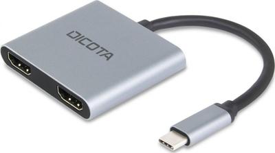 Docking station Dicota D32063, USB C, kompakt, argjendtë