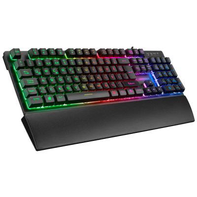 Tastierë  Gaming Rampage KB-RX77 Runner – Rainbow LED, Wrist Rest, USB