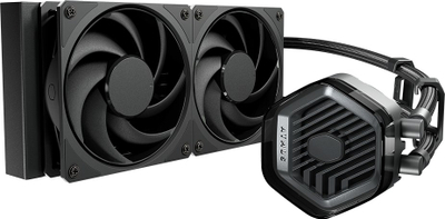 Ftohës me ujë për procesor CoolerMaster MasterLiquid 360 Atmos Stealth, radiator 360mm, pa RGB, i zi