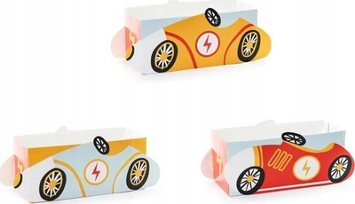 Kuti snack kartoni Cars, set me 3 copë, me makina garuese, shumëngjyrëshe