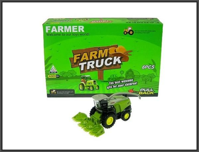 Makinë lodër korrëse misri Hipo Corn Harvester, 13cm, pull back, jeshile