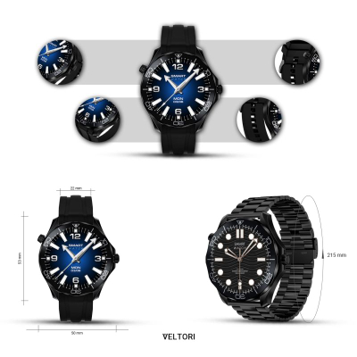 Smartwatch Veltori VT150 1, ekran 1.52", IP68, i zi
