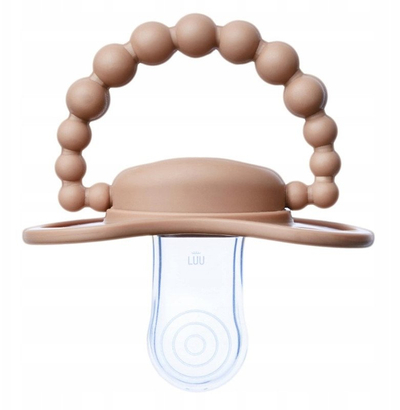 Biberon Luu Kids Positioning, silikon, 0–3 mujsh, Milk Hazelnut