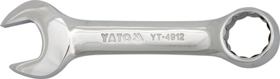 Краток комбиниран клуч Yato YT-4912, 19mm, челик хром ванадиум, сребрен