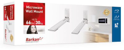 Set montimi për mikrovalë Barkan, mban deri 30 kg, e bardhë
