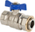 Valvul me top Invena me union reduktues, 3/4" x 1/2", bronz