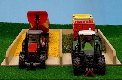 Set lodrash ferme Universal Hobbies Double Silo Trench Bunker, shkalla 1/32