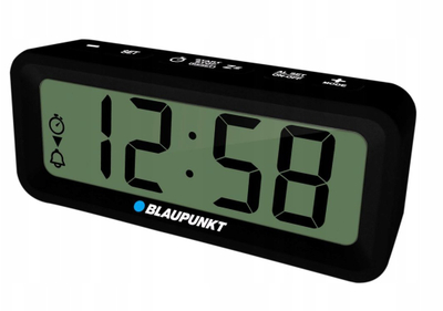 Orë alarmi Blaupunkt CL04BK, ekran dixhital, termometër, e zezë