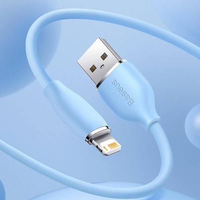 Kabllo Baseus, USB - A në Lightning, 2.4 A, 2 m, e gjelbër