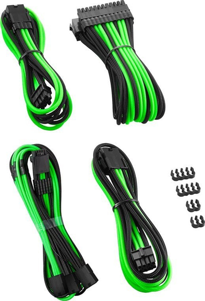 Set zgjatues kabllosh CableMod PRO ModMesh 12VHPWR, për RTX 4000, ATX dhe EPS, i zi me jeshile të çelët