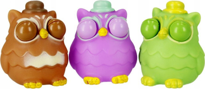 Lodër antistres MEGA CREATIVE Owl, 7 cm, formë bufke, me ngjyra nga të gjitha
