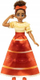 Kukull Disney Encanto Dolores Madrigal, 28 cm, me aksesorë, e kuqe