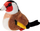 Lodër pelushi Beppe Goldfinch, 13cm, shumëngjyrëshe