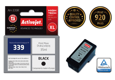Ngjyrë për printer Activejet AH-339R (zëvendësim për HP 339 C8767EE), 35 ml, e zezë