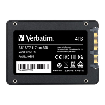 Внатрешен SSD Verbatim Vi550, 2.5\", 4TB, SATA III