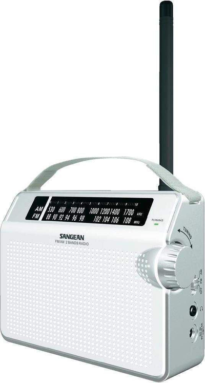 Портабилно радио Сангеан PR-D6, AM FM MW, аналогно, бело