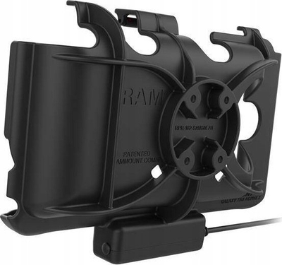 Mbajtëse aktive për tablet RAM Mounts RAM HOL SAM60CPU, për Samsung Tab Active5, Tab Active3 edhe Tab Active2, me karikim GDS pogo, e zezë