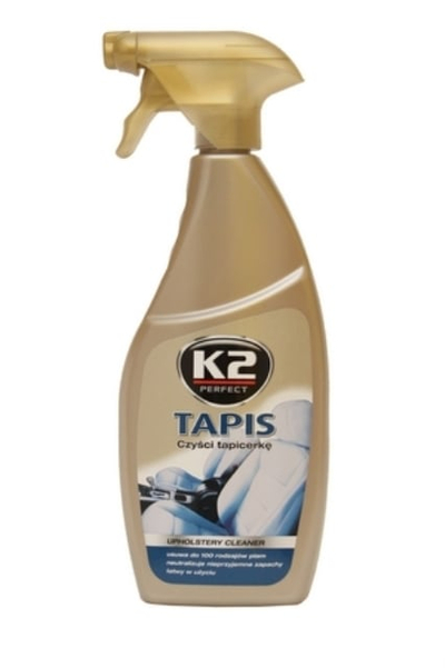 Средство за чистење таписерија K2 TAPIS, 700 ml, со прскалка, златна боја