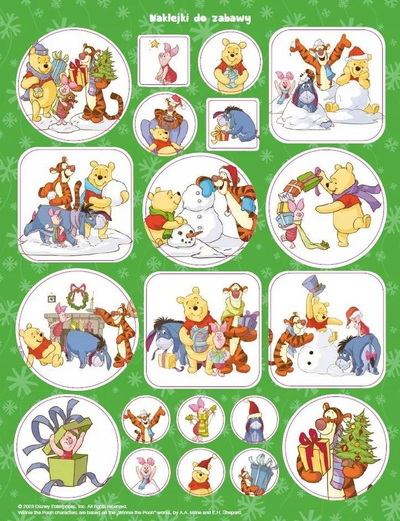 Libër me ngjitëse Disney Winnie the Pooh, histori festive, mbi 60 ngjitëse, shumëngjyrësh