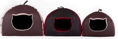 Shtëpi iglu për kafshë Hobbydog Hut Igloo R2, material cordura, e zezë me putra
