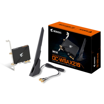 Kartë rrjeti Gigabyte GC-WBAX210, WiFi 6E, Bluetooth 5.2, e zezë