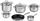 Set tenxheresh dhe tiganësh Tefal Duetto+ G732SA55, 10 pjesë, çelik inox, me kapakë xhami