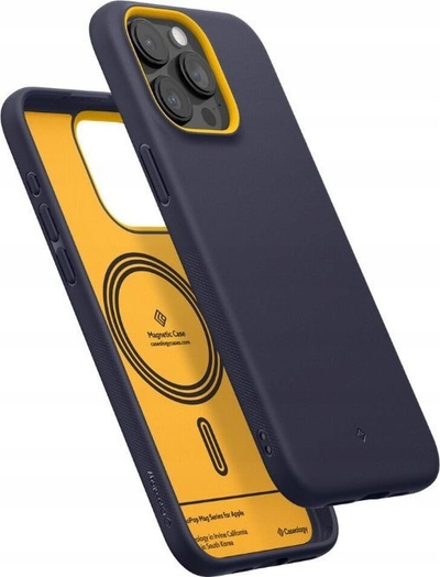 Mbrojtëse telefoni Spigen Caseology Nano Pop Mag për iPhone 15 Pro Max, përputhet me MagSafe, TPU, blu navy