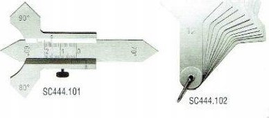 Matës saldimi SCALA Gauge, 3 deri 12 mm, për saldime qoshe, metalik