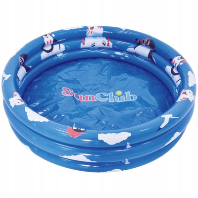Pishinë për kalamaj Bestway Little Pool Penguins, 100 cm, 3 unaza, shumëngjyrëshe