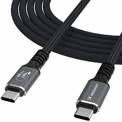 Kabllo USB C Wozinsky WPS UY415S Thunderbolt 4, 240W, 1.5m, i zi