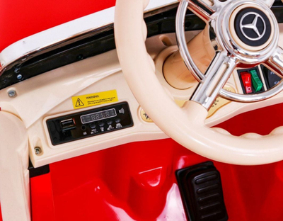 Makina elektrike për fëmijë Mercedes Benz Retro 540A, 4 motorë, deri 100 kg, e kuqe