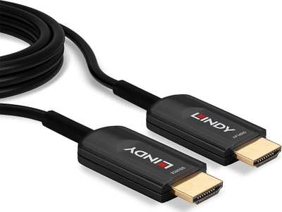 Kabllo HDMI Lindy Fibre Optic Hybrid, 10m, Ultra High Speed 8K, e zezë